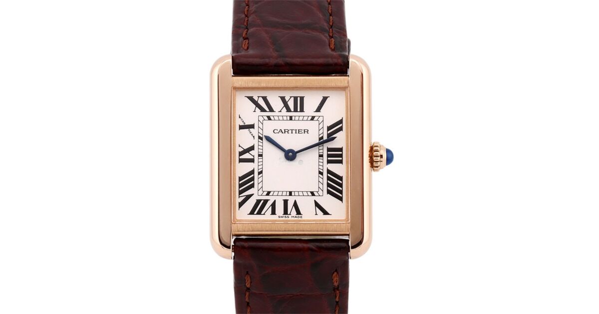 CARTIER W5200024 TANK SOLO PINK GOLD