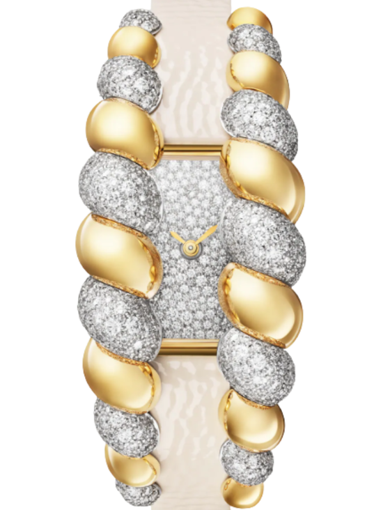 Cartier Tressage Quartz 18K Yellow Gold Brilliant-Cut Diamonds Dial HPI01690 - BRAND NEW