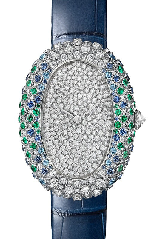 Cartier Baignoire Medium Quartz White Gold/Diamond Paved WJBA0060