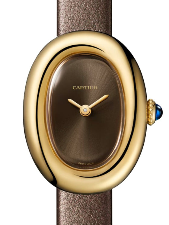 Cartier Baignoire Mini Quartz Yellow Gold Bronze Lacquered Dial WGBA0031
