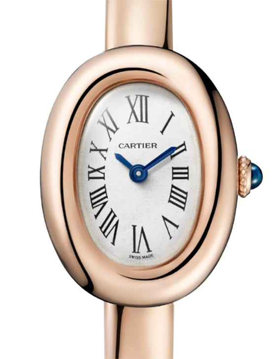 Cartier Baignoire Mini Size 16 Quartz Rose Gold Silver Dial WGBA0048 (WGBA0020)