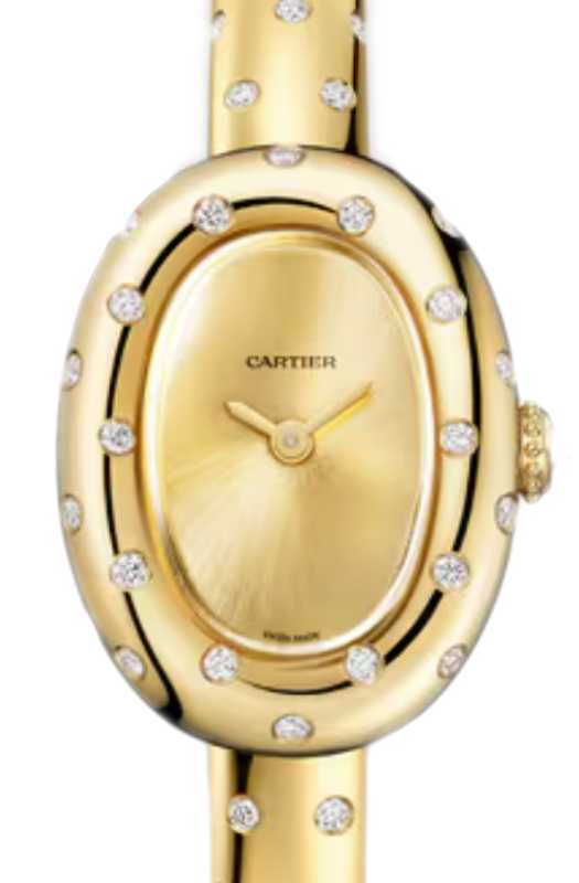 Cartier Baignoire Mini Quartz Yellow Gold/Diamonds WJBA0064