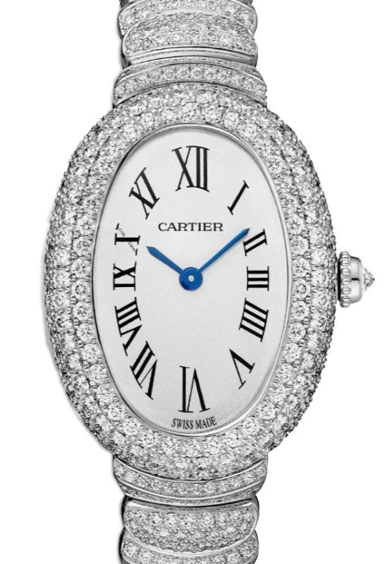 Cartier Baignoire Small Quartz White Gold/Diamond Pave Silver Dial WJBA0021 - BRAND NEW