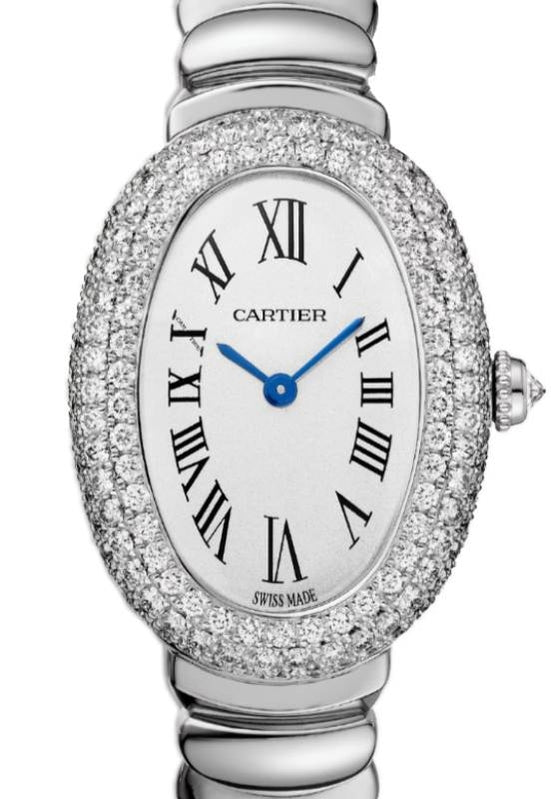 Cartier Baignoire Small Quartz White Gold/Diamonds Silver Dial WJBA0020 - BRAND NEW