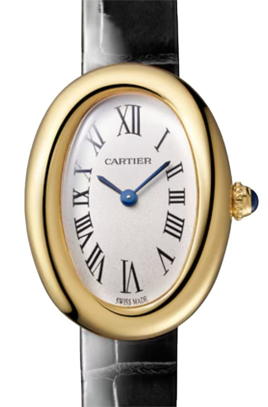 Cartier Baignoire Small Quartz Yellow Gold Silver Dial WGBA0042