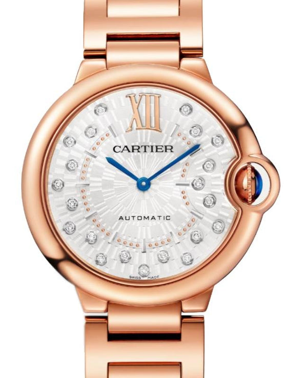 Cartier Ballon Bleu de Cartier 36mm Rose Gold Diamond Dial WGBB0055 - BRAND NEW