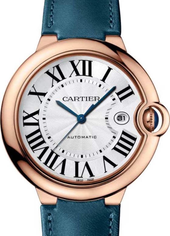 Cartier Ballon Bleu De Cartier 42mm Rose Gold Silver Dial WGBB0049