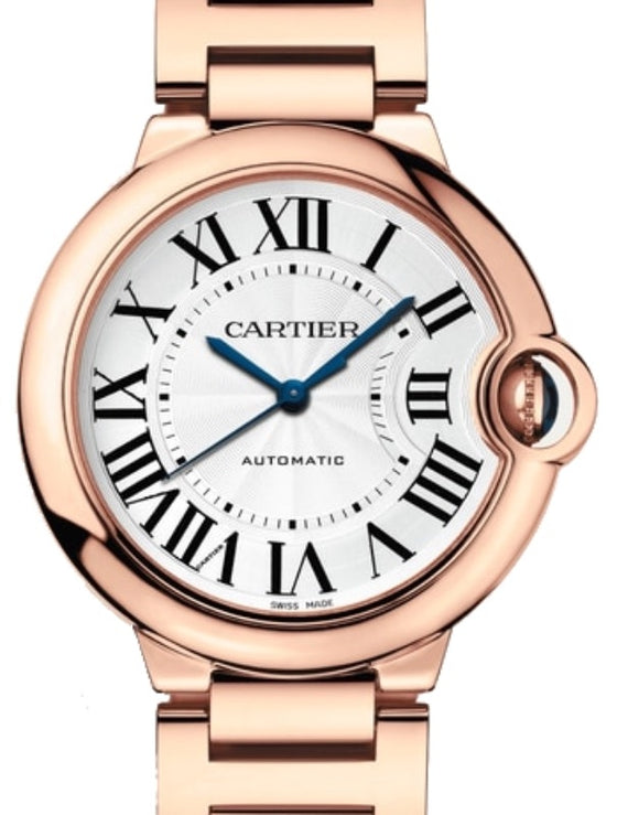 Cartier Ballon Bleu de Cartier Automatic Rose Gold 36mm Silver Dial Rose Gold Bracelet WGBB0043 - BRAND NEW