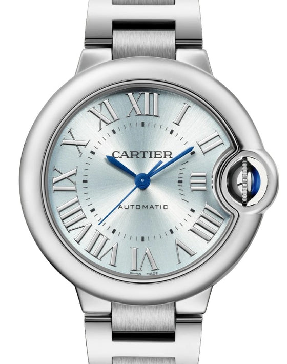Cartier Ballon Bleu de Cartier Steel 33mm Blue Silver Dial WSBB0062
