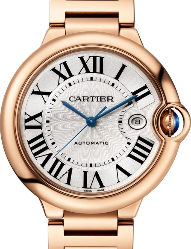 Cartier Ballon Bleu de Cartier Men's Watch Automatic Rose Gold 42mm Silver Dial Rose Gold Bracelet WGBB0016 - BRAND NEW