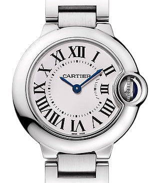 Cartier Ballon Bleu de Cartier Quartz Steel 28mm Silver Opaline Dial WSBB0073