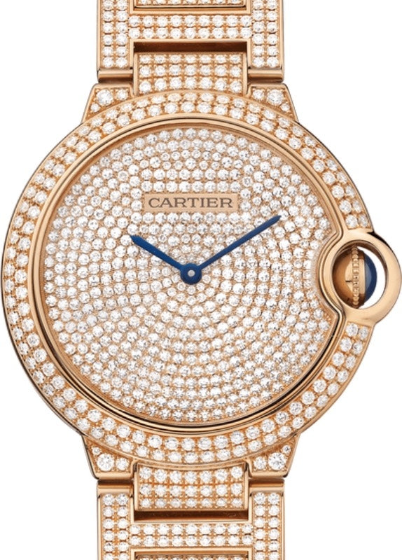 Cartier Ballon Bleu de Cartier Women's Watch Automatic Rose Gold Diamonds 36mm Rose Gold Diamond Dial Rose Gold Diamond Bracelet HPI00489 - BRAND NEW