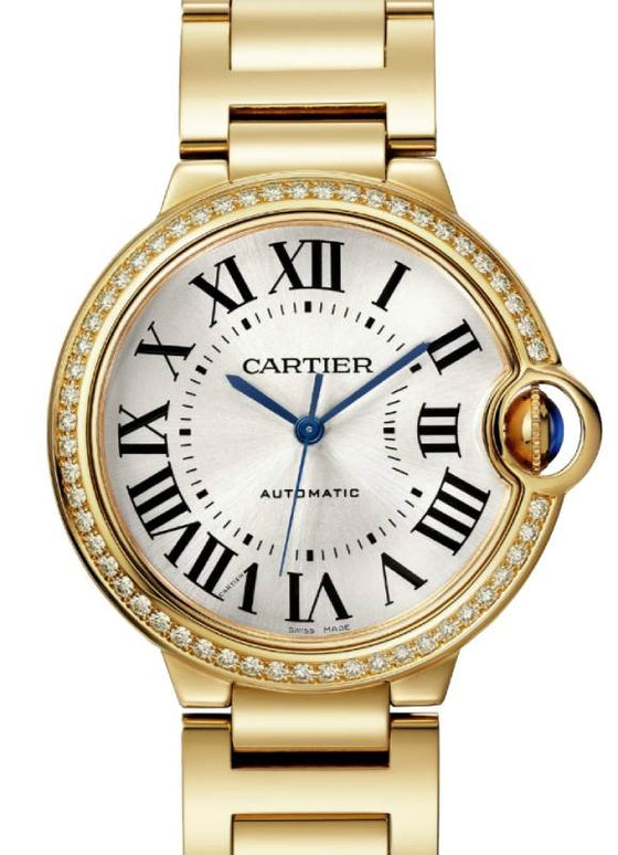 Cartier Ballon Bleu de Cartier Yellow Gold/Diamonds 36mm Silver Dial WJBB0070 - BRAND NEW