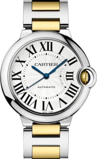 Cartier Ballon Bleu de Silver Dial Stainless Steel/Yellow Gold Bezel & Bracelet 42mm W2BB0012 - BRAND NEW