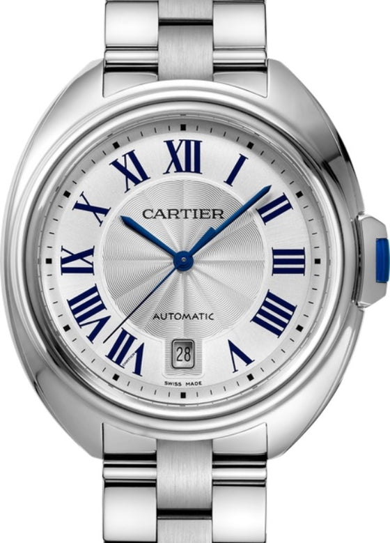 Cartier Cle de Cartier Men's Watch Automatic 40mm Silver Dial Stainless Steel WSCL0007