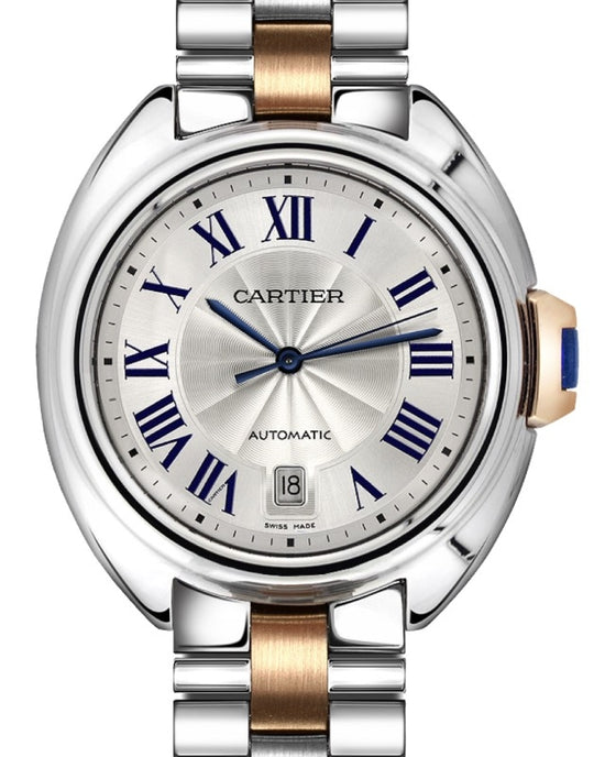Cartier Cle de Cartier Stainless Steel/Rose Gold 40mm Silver Dial W2CL0002
