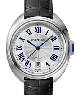 Cartier Cle de Cartier Men's Watch Automatic Stainless Steel 40mm Silver Dial Alligator Leather Strap WSCL0018 - BRAND NEW