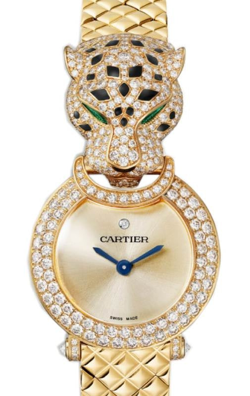 La Panthere De Cartier 23.6mm Quartz Yellow Gold/Diamonds Bezel & Head Golden Dial HPI01509