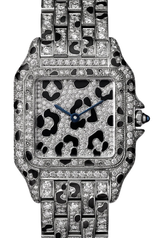 Cartier Panthere de Cartier Medium Quartz Rhodiumized White Gold Diamond Bracelet HPI01096