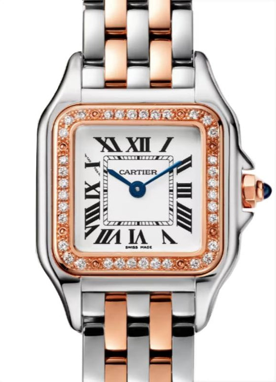Cartier Panthere de Cartier Small Quartz Steel/Rose Gold Diamonds W3PN0006
