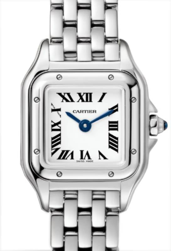 Panthere de Cartier Mini Quartz Steel Silver Dial WSPN0012