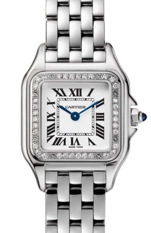 Panthere de Cartier Small Quartz Steel/Diamonds Silver Dial W4PN0016