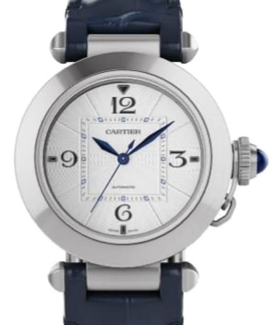 Cartier Pasha De Cartier Steel 35mm Silver Dial WSPA0012 - BRAND NEW