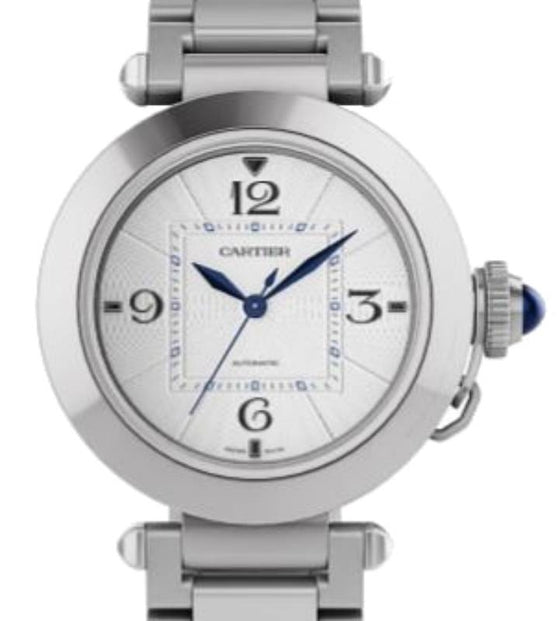 Cartier Pasha De Cartier Stainless Steel 35mm Silver Dial WSPA0013 - BRAND NEW