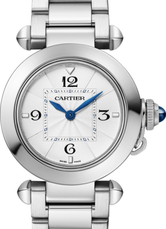 Cartier Pasha De Cartier Quartz Steel 30mm Silver Dial WSPA0021 - BRAND NEW