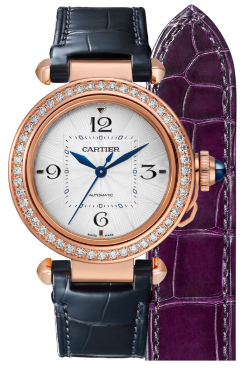 Cartier Pasha De Cartier Rose Gold/Diamonds 35mm Silver Dial WJPA0012 - BRAND NEW
