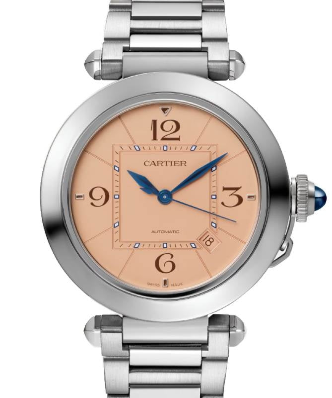 Cartier Pasha De Cartier Steel 41mm Salmon Dial WSPA0040 - BRAND NEW