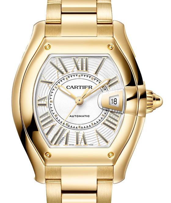 Cartier Roadster Large Yellow Gold White Dial WGRD0012