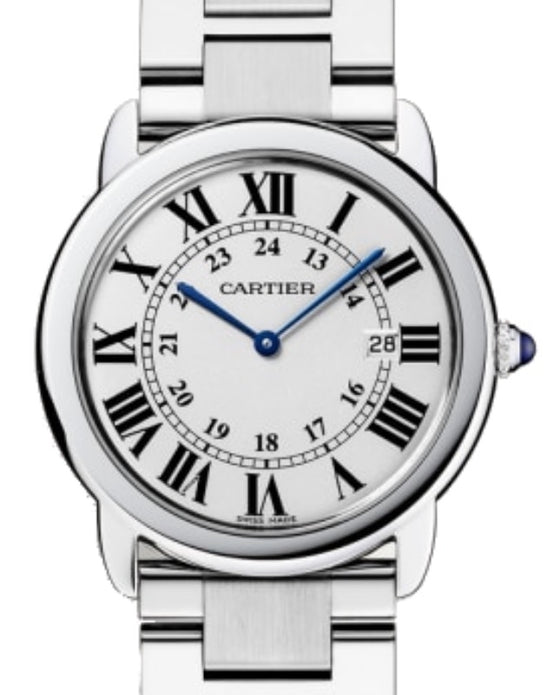 Cartier Ronde Solo de Cartier Quartz Stainless Steel 36mm Silver Dial W6701005