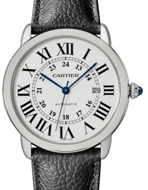 Cartier Ronde Solo de Cartier Automatic Stainless Steel 42mm Silver Dial Alligator Leather Strap WSRN0022 - BRAND NEW
