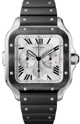 Cartier Santos De Cartier Extra-Large Chronograph Steel Silver Dial WSSA0017 - BRAND NEW