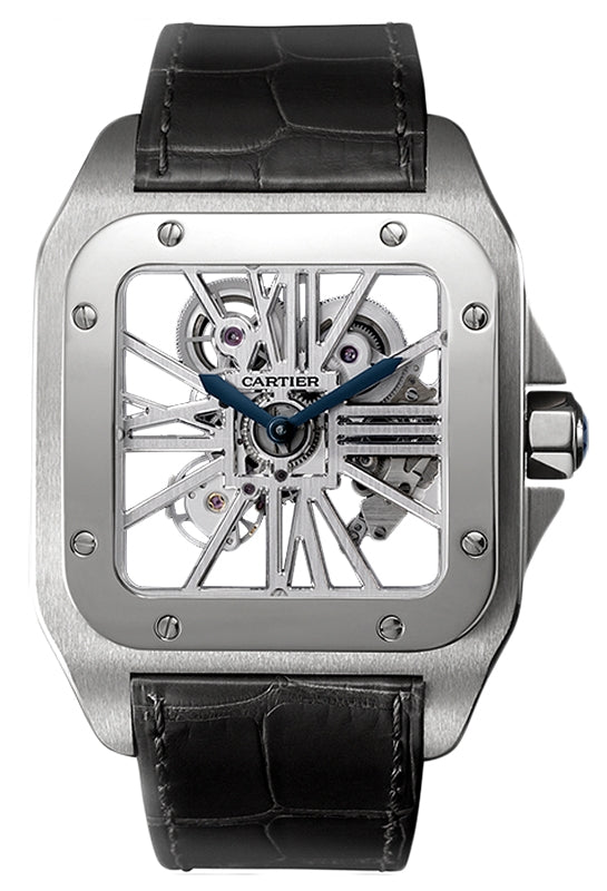 Cartier Santos de Cartier Extra-Large Palladium Skeleton Dial W2020018