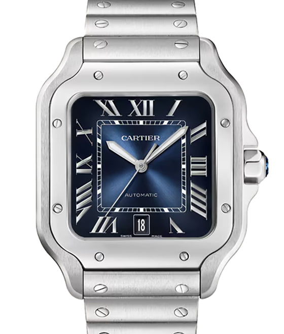 Cartier Santos de Cartier Large Steel Blue Dial WSSA0071