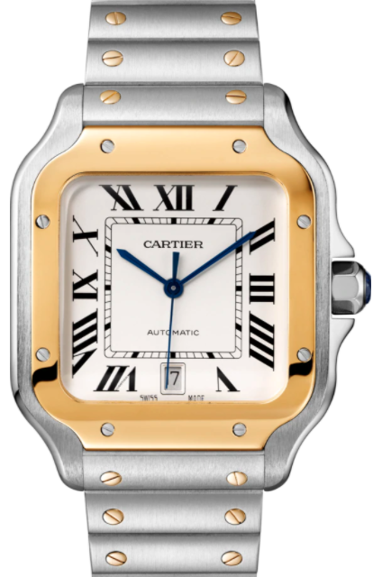 Santos De Cartier Large Steel/Yellow Gold W2SA0009