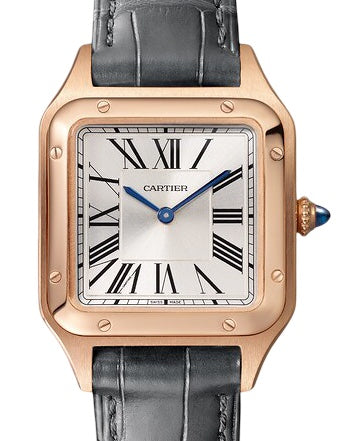 Cartier Santos Dumont Small Quartz Rose Gold Silver Dial WGSA0117
