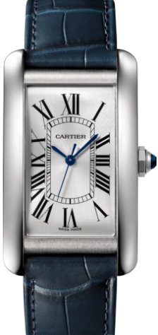 Cartier Tank Americaine Automatic Large Stainless Steel Silver Dial Alligator Leather Strap WSTA0018 - BRAND NEW