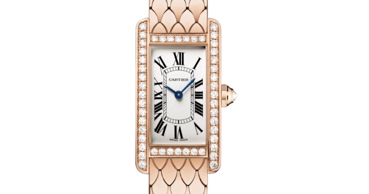 Cartier Tank Americaine Women's Watch Small Quartz Rose Gold Diamonds Silver Dial Rose Gold Bracelet WB710008 - BRAND NEW
