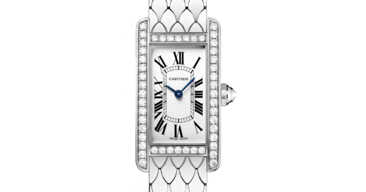 Cartier Tank Americaine Women's Watch Small Quartz White Gold Diamonds Silver Dial White Gold Bracelet WB710009 - BRAND NEW