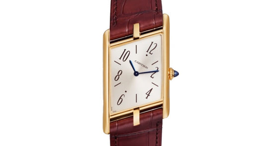 Cartier Tank Asymetrique Men's Watch Large Manual Winding Yellow Gold Champagne Dial Alligator Leather Strap WGTA0044 - BRAND NEW