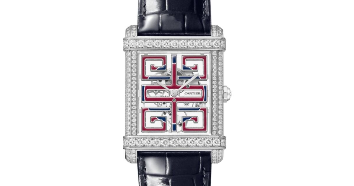 Cartier Tank Chinoise Large Manual Winding Platinum/Diamonds Skeleton Dial Leather Strap HPI01507 - BRAND NEW