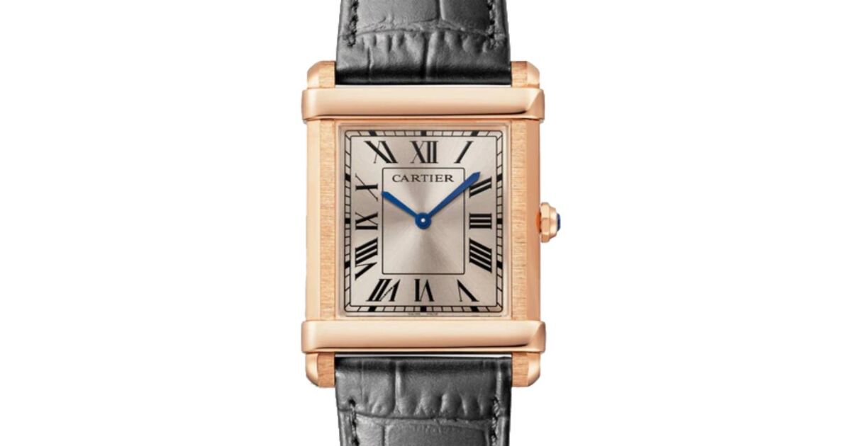 Cartier Tank Chinoise Large Manual Winding Rose Gold Gray Sunray Dial Alligator Leather Strap WGTA0075 - BRAND NEW