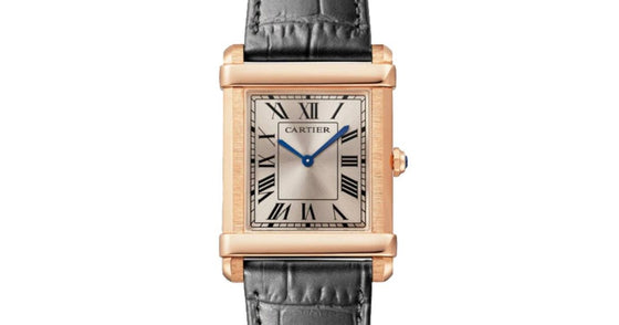 Cartier Tank Chinoise Large Manual Winding Rose Gold Gray Sunray Dial Alligator Leather Strap WGTA0075 - BRAND NEW
