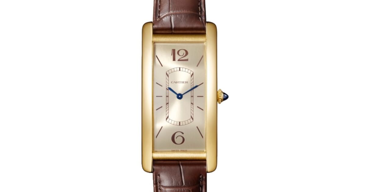Cartier Tank Cintree Large Manual Winding Yellow Gold Golden Dial WGTA0026