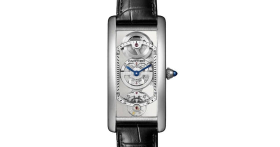Cartier Tank Cintree Large Manual Winding Platinum Skeleton Dial WHTA0009
