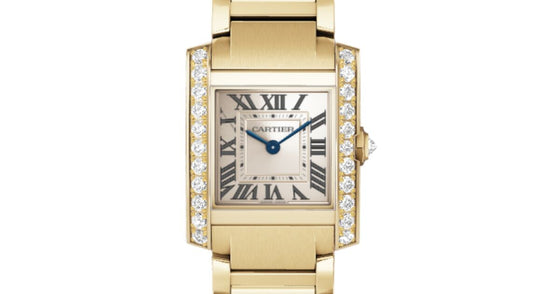 Cartier Tank Francaise Ladies Watch Small Quartz Yellow Gold/Diamonds Golden Dial WJTA0039 - BRAND NEW