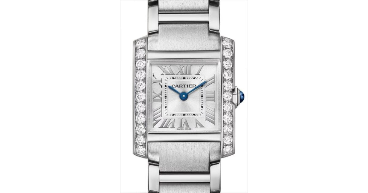 Cartier Tank Francaise Small Quartz Steel/Diamonds Silver Dial W4TA0020